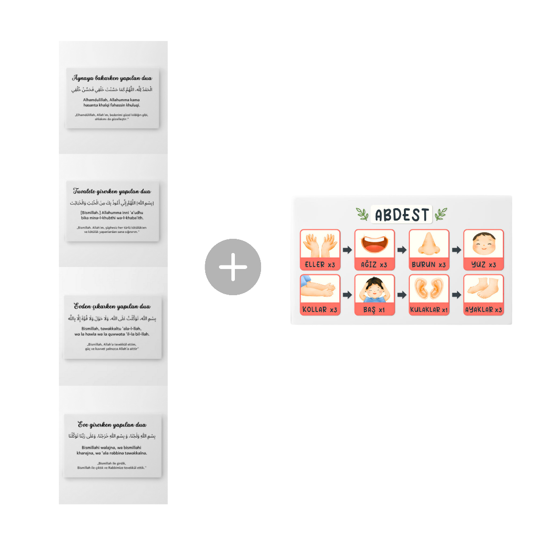 Dua/Wudu-Tafeln aus Acrylglas
