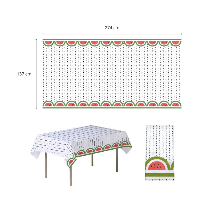 Ramadan und Eid Wassermelonen-Tischdecke – PE-Plastik-Tischdecke für Ramadan- & Eid-Dekoration 🍉🌙