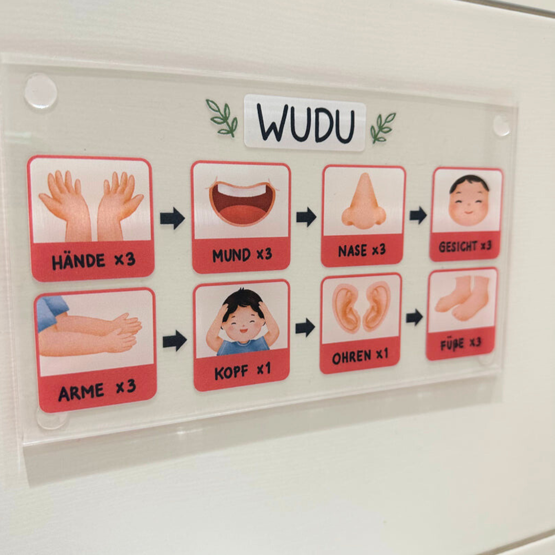 Wudu Tafel aus Acrylglas