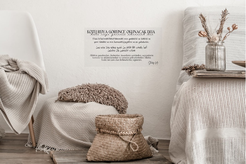 Wandsticker "10 Duas" (Arabisch - Türkisch)