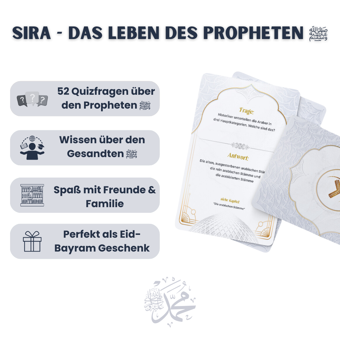 Sira Quizspiel für Freunde und Familie - die Geschichte unseres Propheten Teil 1