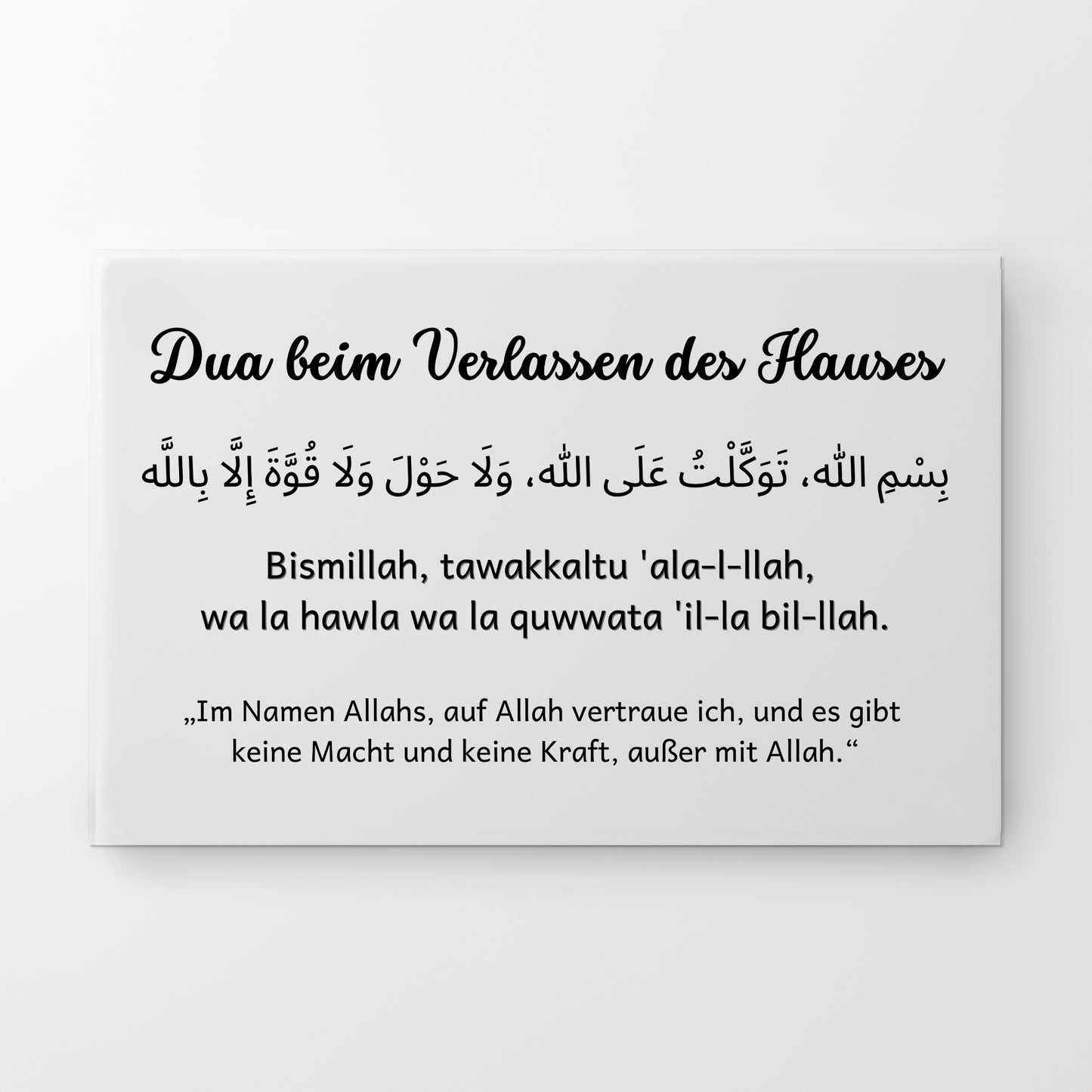 Dua-Tafel aus Acrylglas (einzeln)