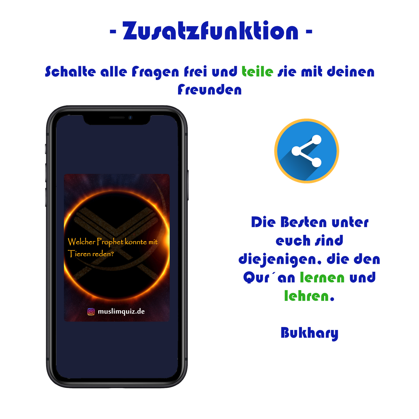 Qur'an Quizspiel für Freunde und Familie - Inklusive eigene App (Thema: GESCHICHTE)