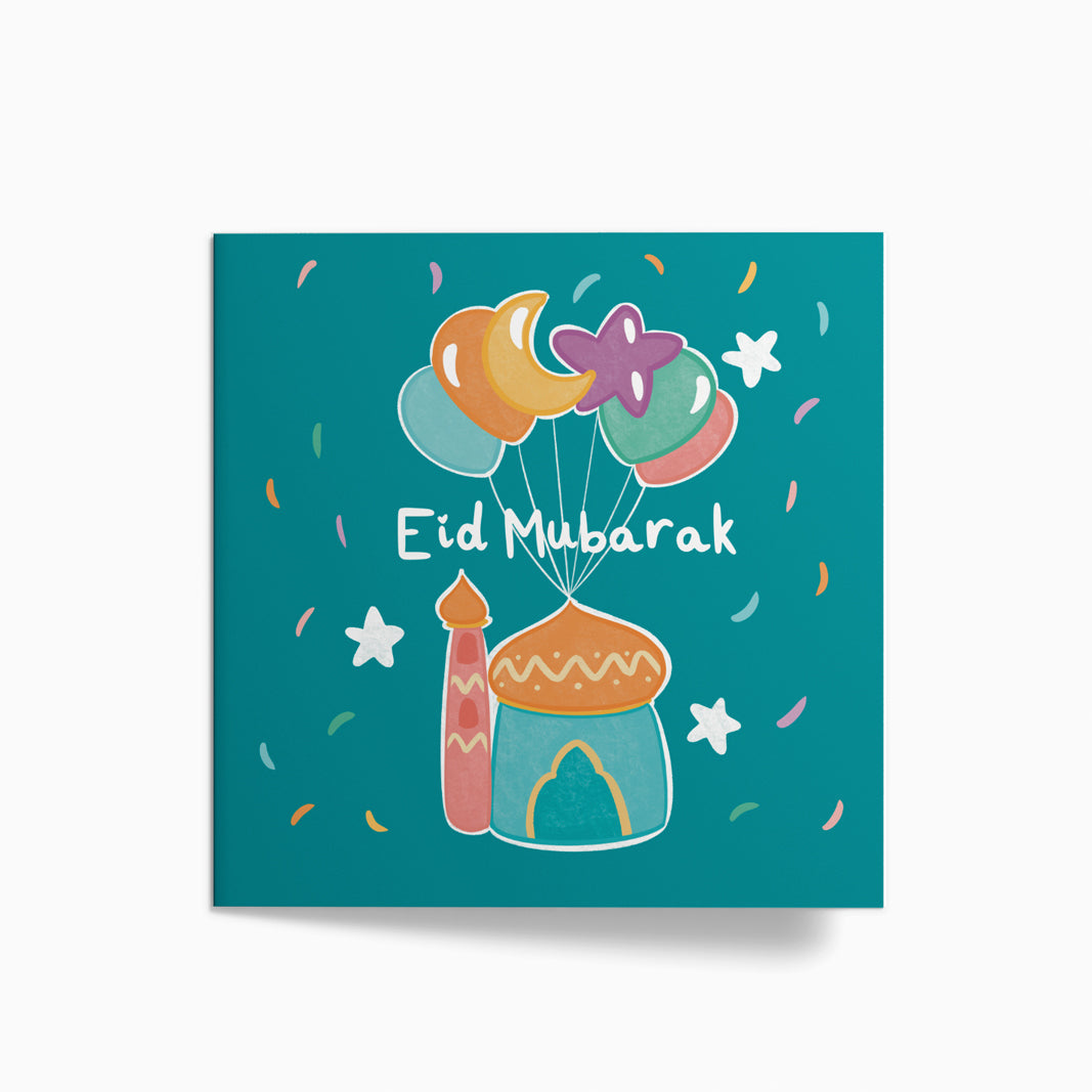 Klapp-Grußkarte "Eid Mubarak"