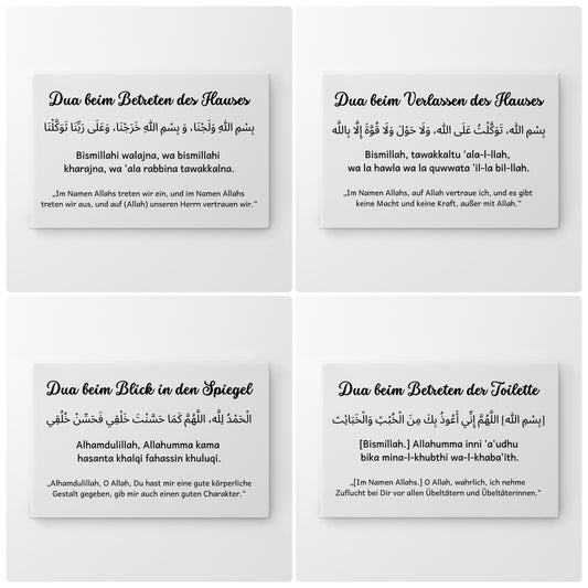 Dua/Wudu-Tafeln aus Acrylglas