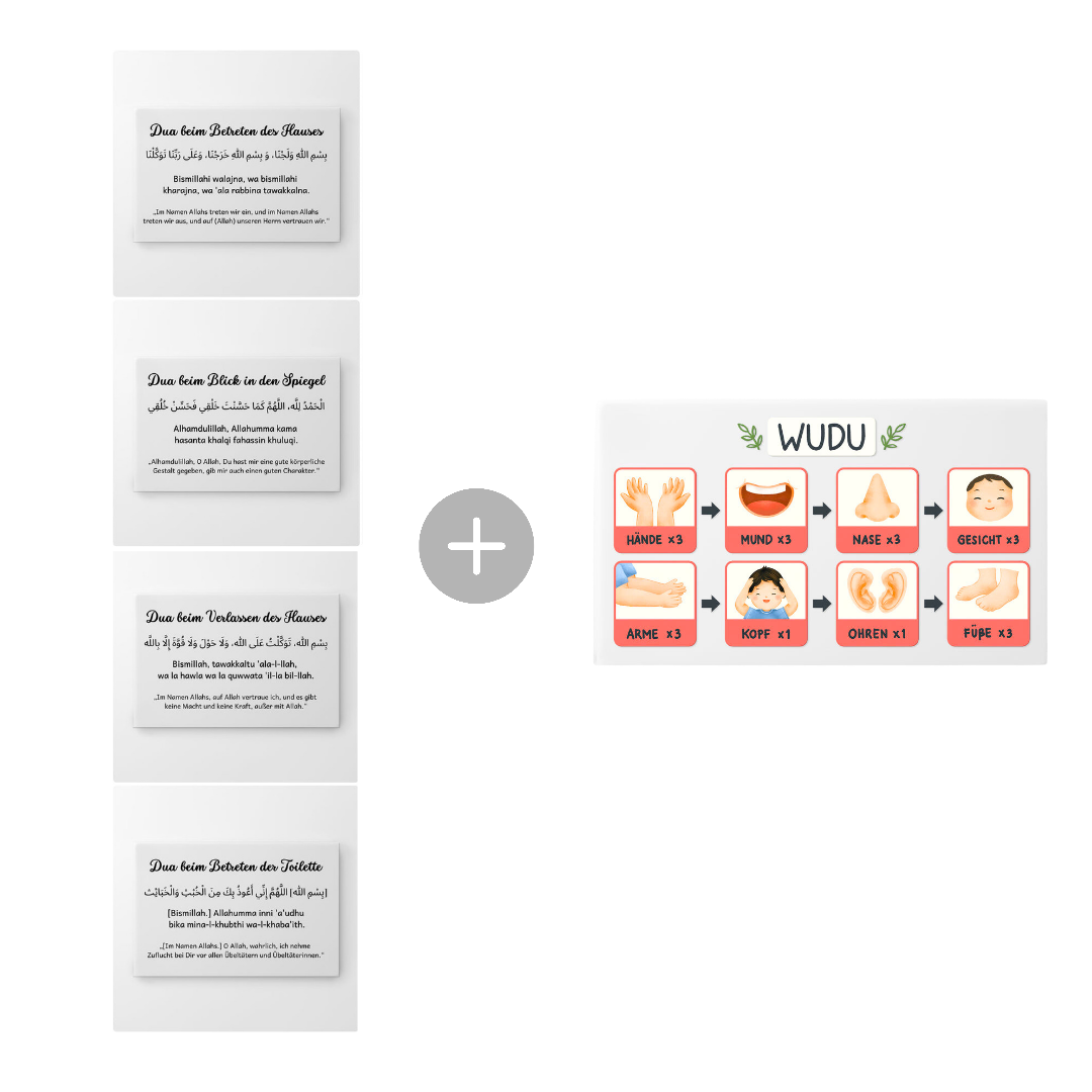 Dua/Wudu-Tafeln aus Acrylglas