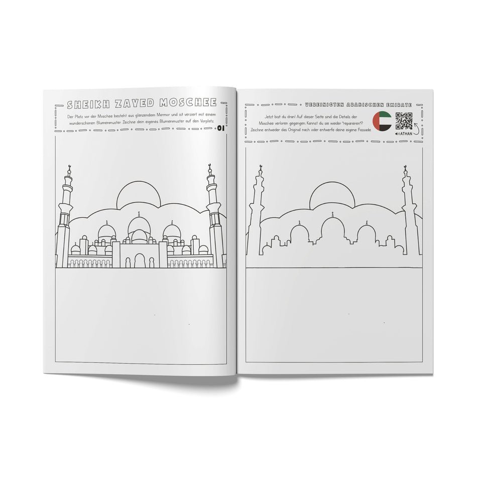 Malbuch "Moscheen der Welt" (B-Ware)